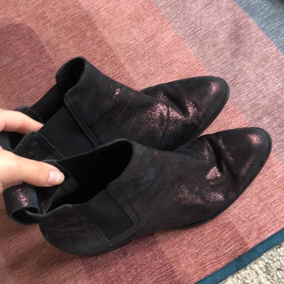 Rag & Bone Metallic Copper Drea Walker Suede Ankle Booties - Picture 14 of 15